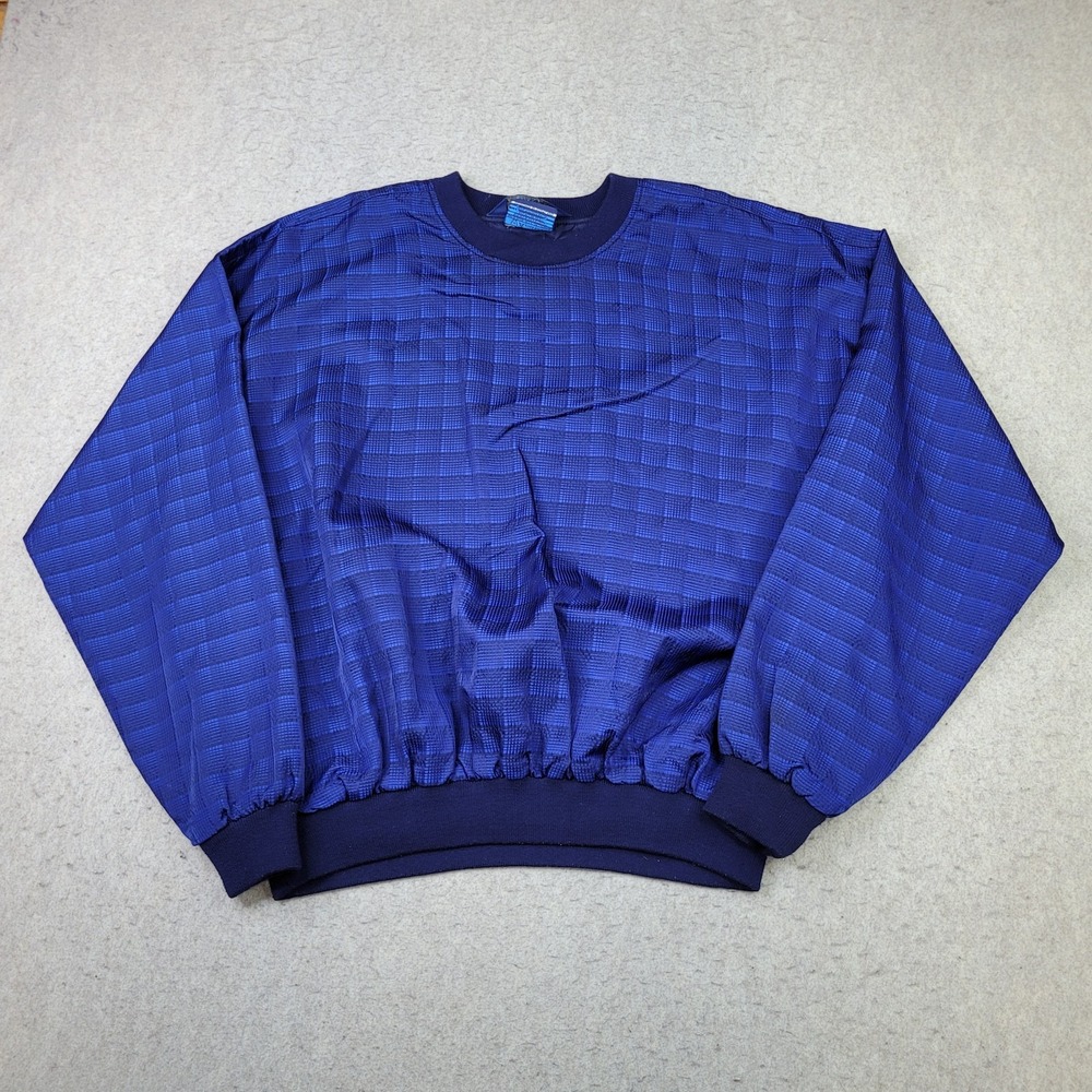 Sunderland Of Scotland Windbreaker Mens XL Blue Plaid Golf Pullover Made in‎ USA